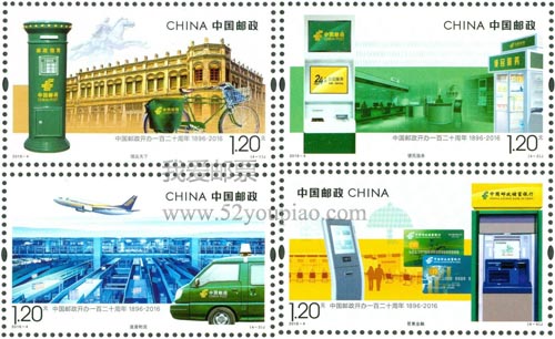 《中国邮政开办一百二十周年》纪念m88